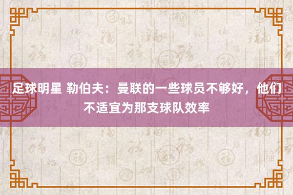 足球明星 勒伯夫：曼联的一些球员不够好，他们不适宜为那支球队效率